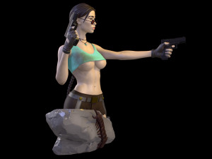 Lara Croft Tomb Raider fanart 3D print model 3D Print Model