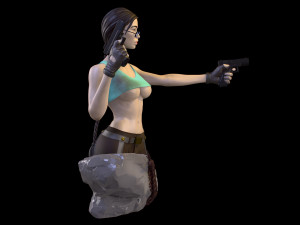 Lara Croft Tomb Raider fanart 3D print model 3D Print Model