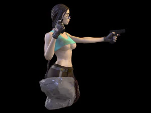 Lara Croft Tomb Raider fanart 3D print model 3D Print Model