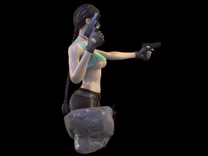 Lara Croft Tomb Raider fanart 3D print model 3D Print Model
