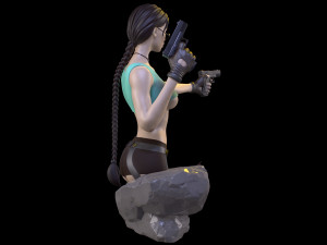 Lara Croft Tomb Raider fanart 3D print model 3D Print Model