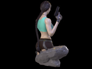 Lara Croft Tomb Raider fanart 3D print model 3D Print Model