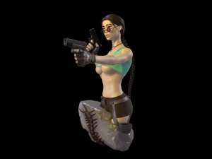 Lara Croft Tomb Raider fanart 3D print model 3D Print Model