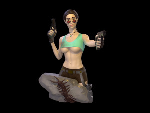 Lara Croft Tomb Raider fanart 3D print model 3D Print Model