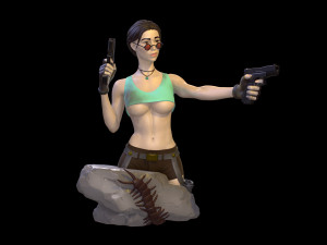 Lara Croft Tomb Raider fanart 3D print model 3D Print Model
