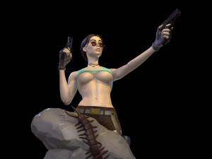 Lara Croft Tomb Raider fanart 3D print model 3D Print Model