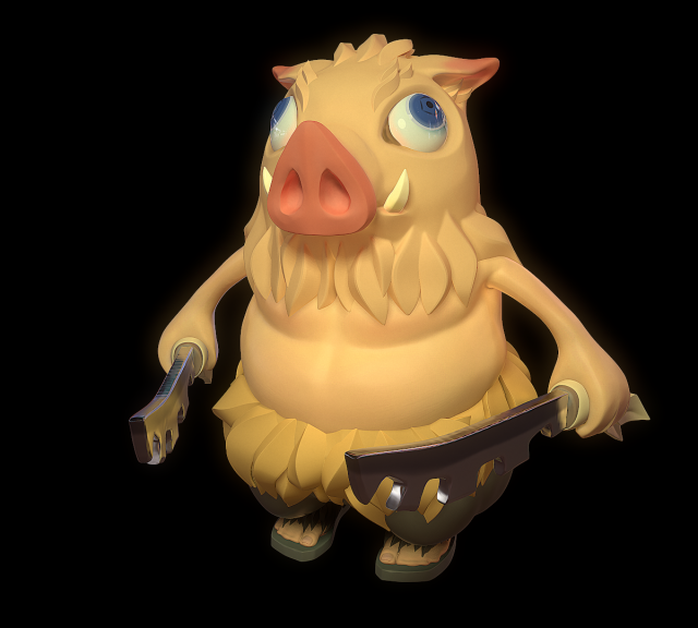 Hashibira inosuke from demon slayer 3d print model 3D Print Model .c4d .max .obj .3ds .fbx .stl .blend 