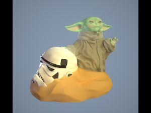 GROGU - Baby Yoda 3D-Druckmodell