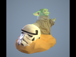 GROGU - Baby Yoda 3D-Druckmodell