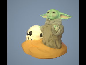 GROGU - Baby Yoda 3D-Druckmodell