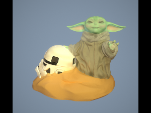 GROGU - Baby Yoda 3D-Druckmodell