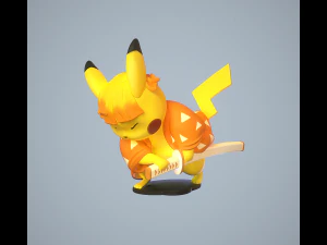 Zenitsu Pikachu 3D Print Model