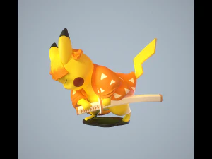 Zenitsu Pikachu 3D Print Model
