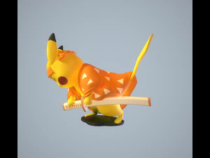 Zenitsu Pikachu 3D Print Model