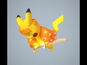 Zenitsu Pikachu 3D Print Model