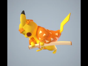 Zenitsu Pikachu 3D Print Model