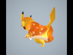 Zenitsu Pikachu 3D Print Model