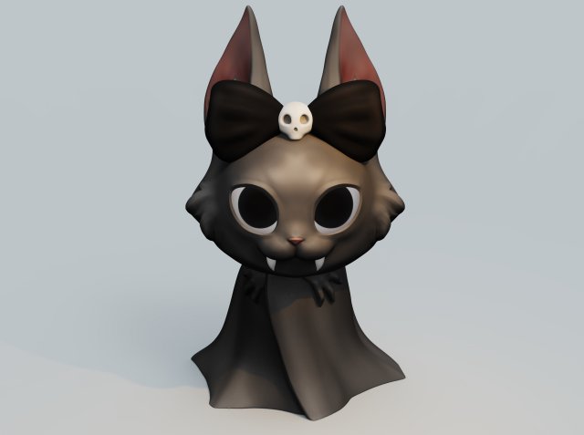 Cute bat 3D Принт Модель .c4d .max .obj .3ds .fbx .stl .blend 