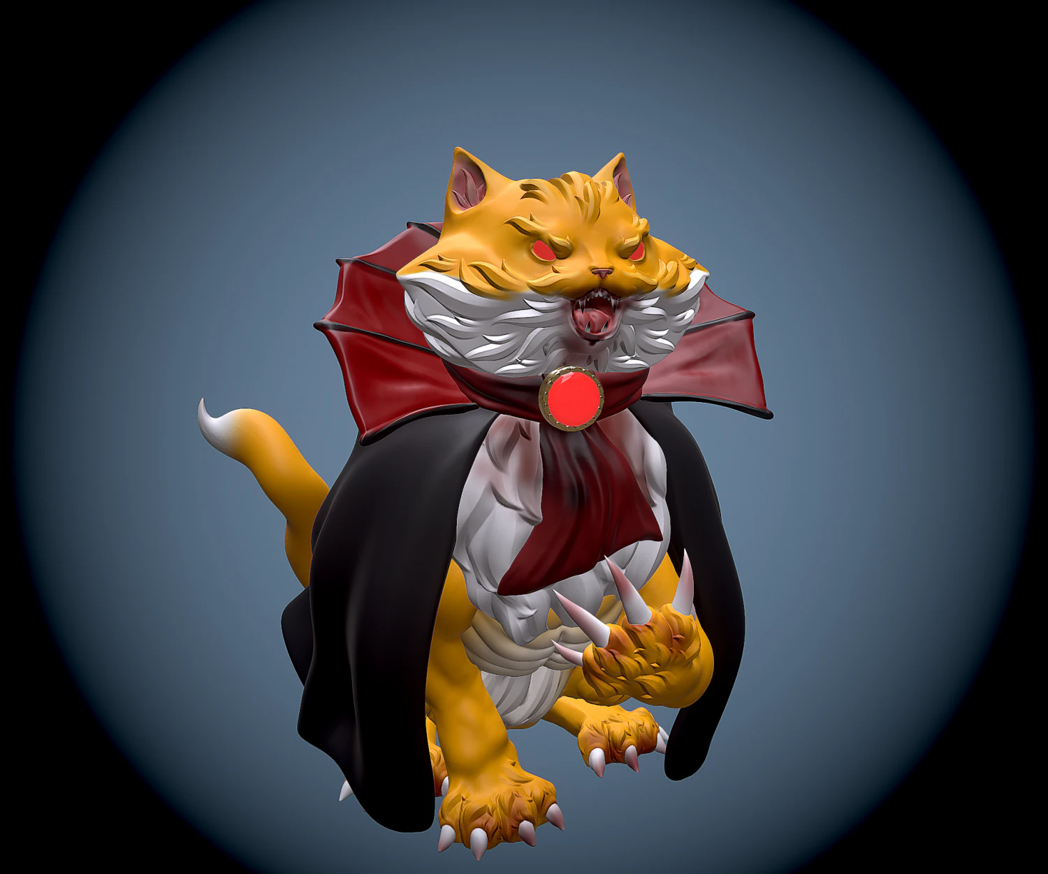 Vampire cat 3D Print Model .c4d .max .obj .3ds .fbx .stl .blend 