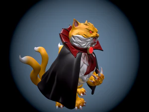Vampire cat 3D Print Model