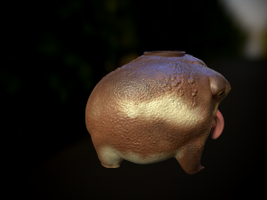 The cookie or sweets jar and the miniature of chubby frog 3D print model Modelo de Impressão 3D