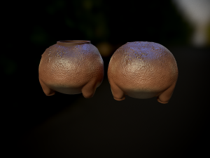 The cookie or sweets jar and the miniature of chubby frog 3D print model Modelo de Impressão 3D