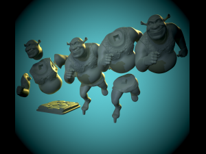 Shrek fan art 3d print model Modelo de Impressão 3D
