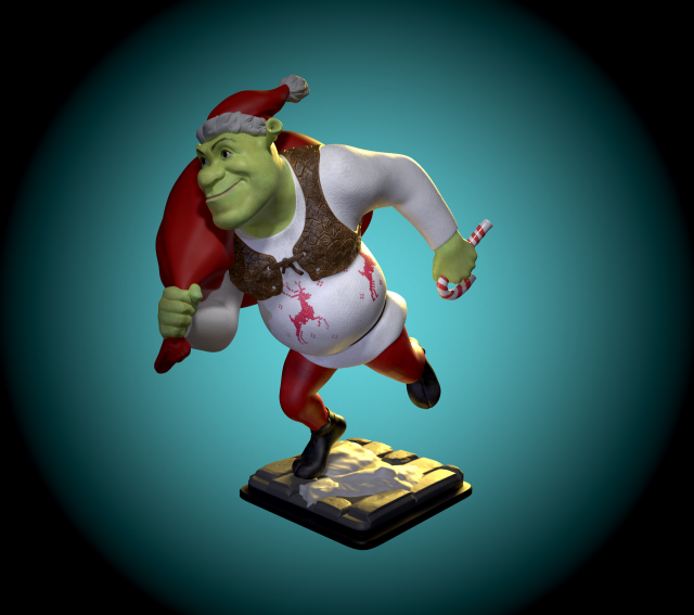 Santa Shrek 3d Print Model 3D Принт Модель In Монстры И Существа.