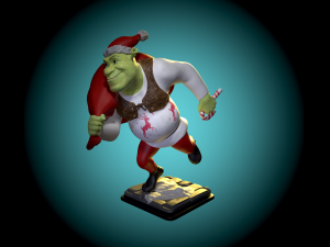 Santa Shrek 3d print model Modelo de Impressão 3D