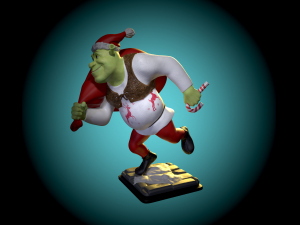 Santa Shrek 3d print model Modelo de Impressão 3D
