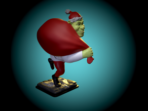 Santa Shrek 3d print model Modelo de Impressão 3D