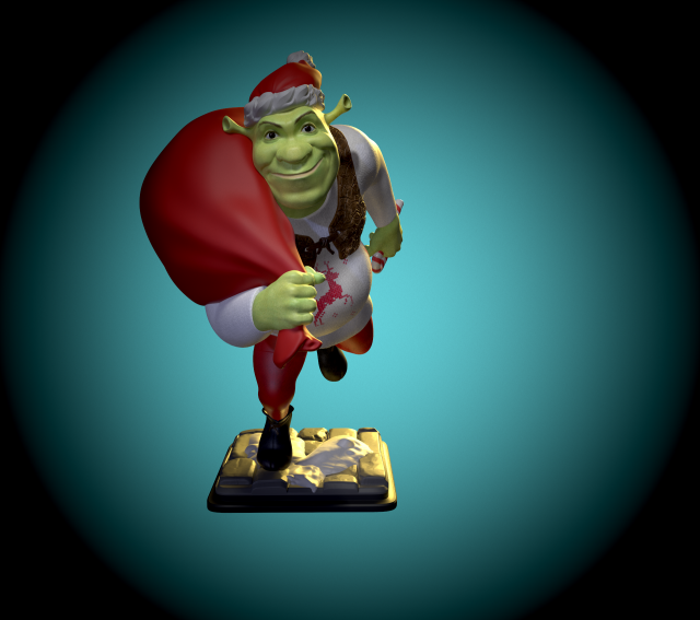 Santa Shrek 3d Print Model 3D Принт Модель In Монстры И Существа.