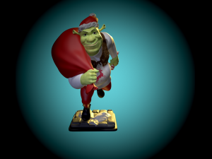 Santa Shrek 3d print model Modelo de Impressão 3D