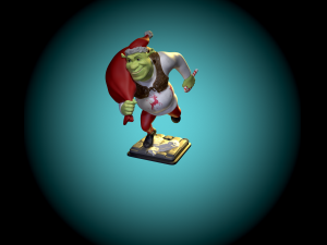 Santa Shrek 3d print model Modelo de Impressão 3D