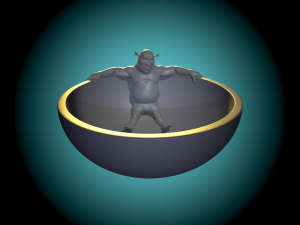 A plate with Shrek 3D 打印模型