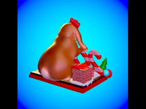 Cute and chubby rabbit 2023 3D print model 3D print model Model do druku 3D