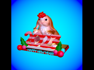 Cute and chubby rabbit 2023 3D print model 3D print model Model do druku 3D