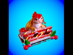 Cute and chubby rabbit 2023 3D print model 3D print model Model do druku 3D