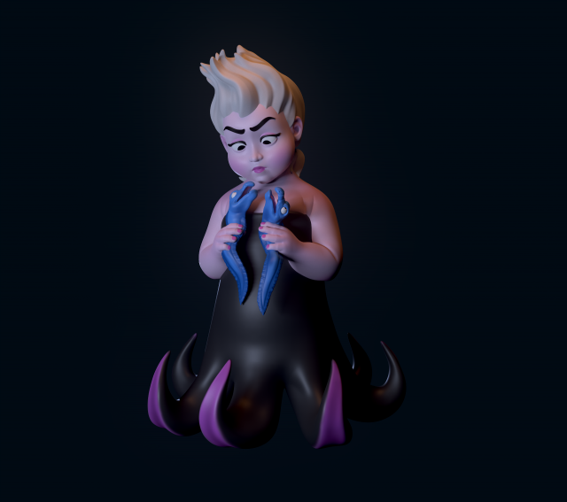 Little Ursula 3D Print Model .c4d .max .obj .3ds .fbx .stl .blend 