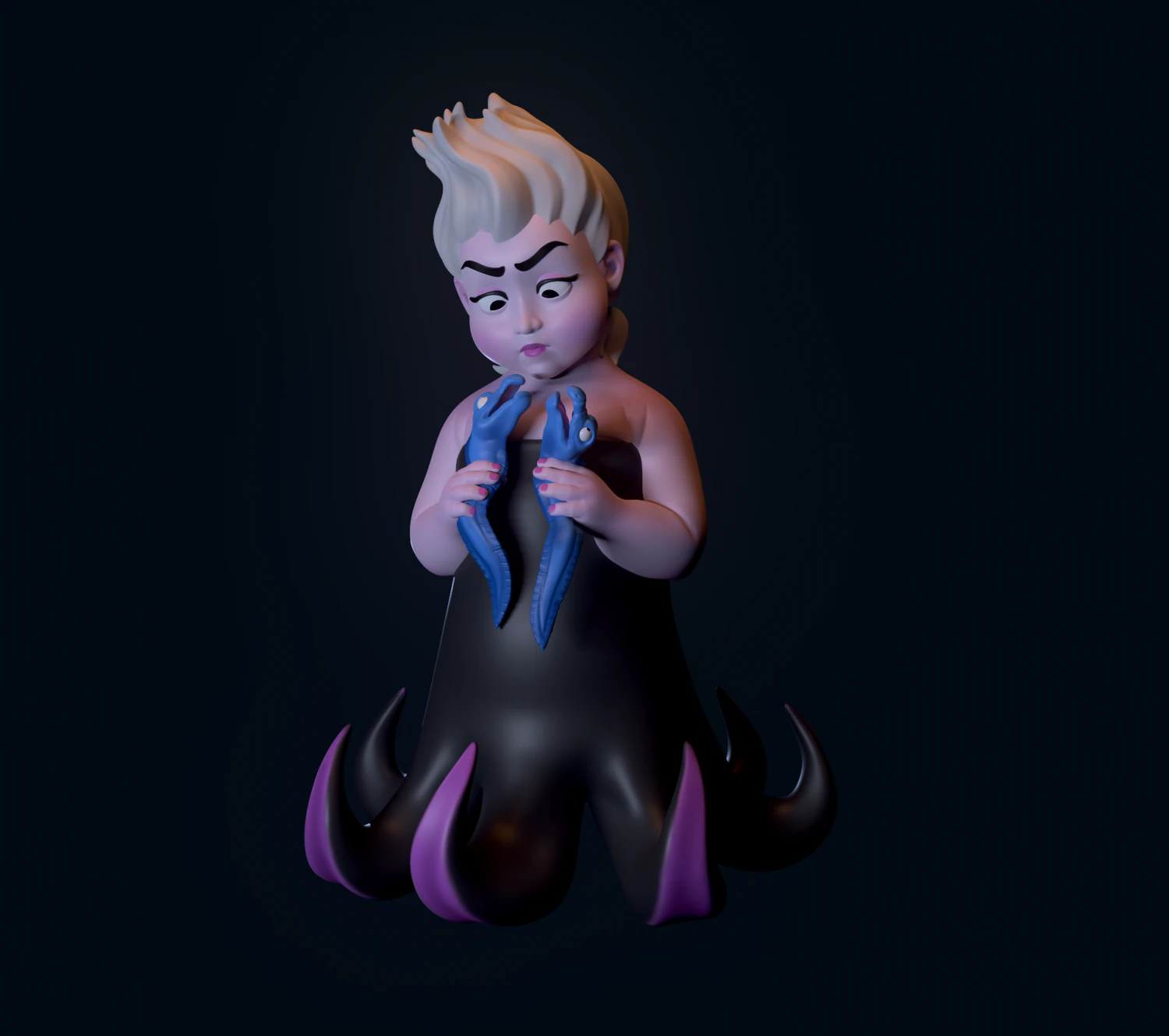 Little Ursula 3D Print Model .c4d .max .obj .3ds .fbx .stl .blend 