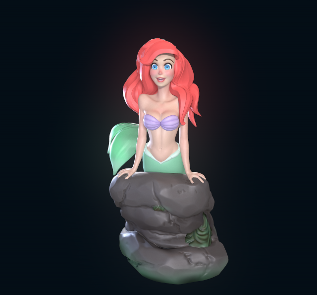 The Little Mermaid 3D-Druckmodell .c4d .max .obj .3ds .fbx .stl .blend 