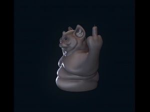 Dissatisfied cat 3D Print Model