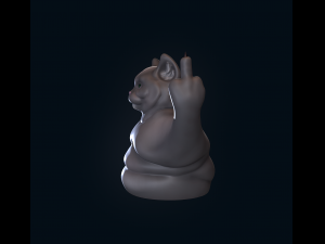Dissatisfied cat 3D Print Model