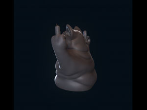 Dissatisfied cat 3D Print Model