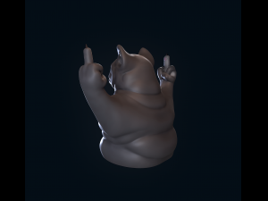 Dissatisfied cat 3D Print Model