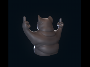 Dissatisfied cat 3D Print Model