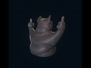 Dissatisfied cat 3D Print Model