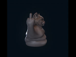 Dissatisfied cat 3D Print Model