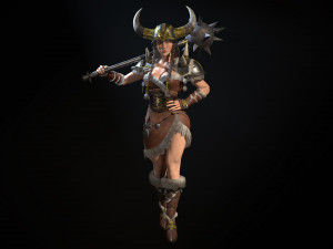 viking lady Modèle 3D