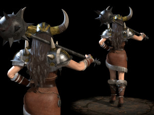 viking lady 3Dモデル